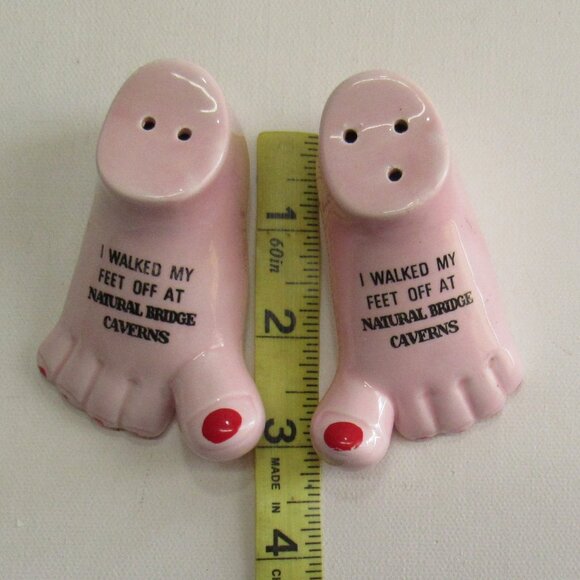 Feet Salt & Pepper Shakers - I Walked My Feet off At Natural Bridge Caverns - Picture 8 of 8